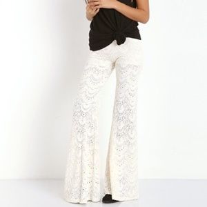 Nightcap Spanish Lace Bell Bottom Pants